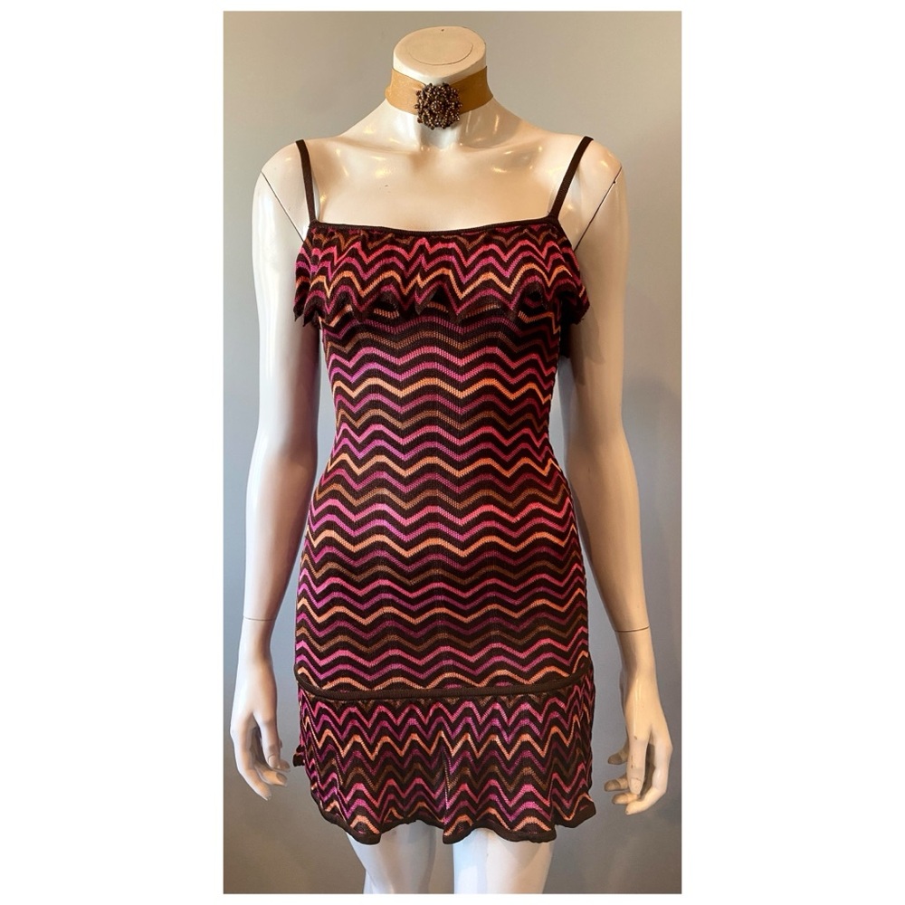 Bebe Chevron Print Sleeveless Dress